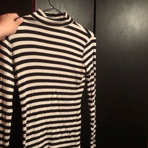Black and white turtle neck